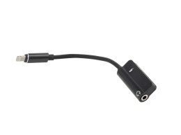 Adapter / przejściówka audio do Apple Lightning do Mini Jack 3.5 mm (black)