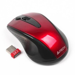 A4tech Mysz G9-500F-3, 1000DPI, 2.4 [GHz], optyczna, 4kl., 1 scroll, bezprzewodowa, czerwona, 1 szt AA, klasyczna, V-Track