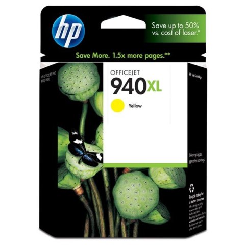 HP oryginalny ink / tusz C4909AE, HP 940XL, yellow, 1400s, 16ml, HP Officejet Pro 8000, Pro 8500