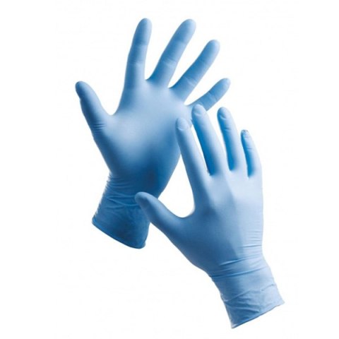 Rękawiczki jednorazowe 10" / XL, niebieskie, 100szt, nitrylowe, STERN