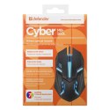 Defender Mysz Cyber MB-560L, 1200DPI, optyczna, 3kl., 1 scroll, przewodowa USB, czarna, do gry, podświetlona