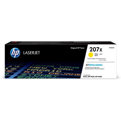 HP oryginalny toner W2212X  yellow  2450s  HP 207X  HP Color LaserJet Pro M255  MFP M282  M283