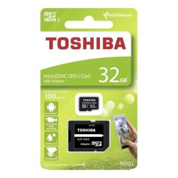 Toshiba karta pamięci micro SDHC, 32GB, micro SDHC, THN-M203K0320EA, UHS-I U1 (Class 10), z adapterm
