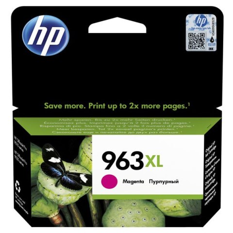 HP oryginalny ink   tusz 3JA28AE  HP 963XL  magenta  1600s  22.92ml  high capacity  HP Officejet Pro 9012  9014  9015  9016  901