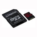 Kingston karta pamięci Canvas React, 64GB, micro SDXC, SDCR/64GB, UHS-I U3, z adapterm