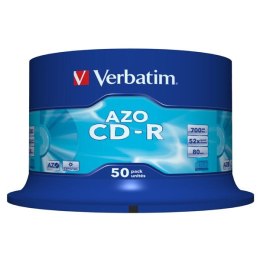 Verbatim CD-R, 43343, DataLife PLUS, 50-pack, 700MB, Super Azo, 52x, 80min., 12cm, Crystal, bez możliwości nadruku, cake box, St