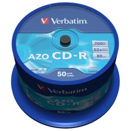 Verbatim CD-R, 43343, DataLife PLUS, 50-pack, 700MB, Super Azo, 52x, 80min., 12cm, Crystal, bez możliwości nadruku, cake box, St