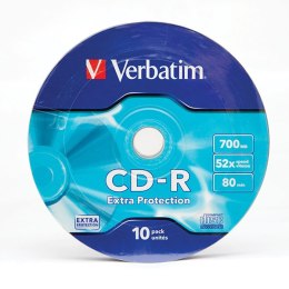 Verbatim CD-R, 43725, 10-pack, 700MB, Extra Protection, 52x, 80min., 12cm, cake box, Standard, do archiwizacji danych