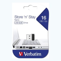 Verbatim USB flash disk, 2.0, 16GB, Nano Store ,N, Stay, czarny, 97464