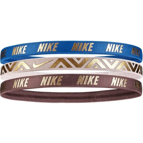 Opaska na głowę Nike Hairbands 3 szt brązowa beżowa niebieska NJNG8910OS