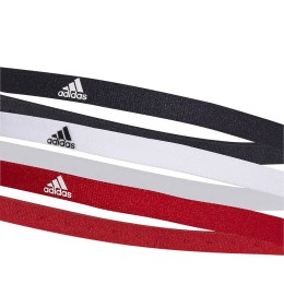 Opaska na głowę adidas Hairbands 3 szt. OSFM czarna, biała, czerwona GE2010