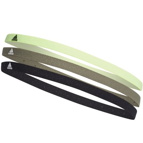 Opaska na głowę adidas Hairbands 3 szt. OSFM zielona, khaki, czarna GE2009