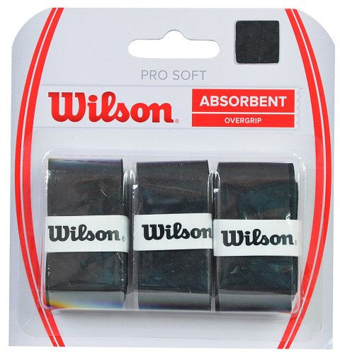 Owijka Wilson Pro Soft Absorbent Overgrip czarna 3szt WRZ4040