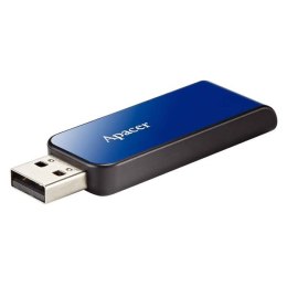 Apacer USB flash disk, 2.0, 16GB, AH334, niebieski, AP16GAH334U-1, z wysuwanym złączem
