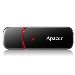 Apacer USB flash disk, 2.0, 32GB, AH333, czarny, czerwony, AP32GAH333B-1, z osłoną