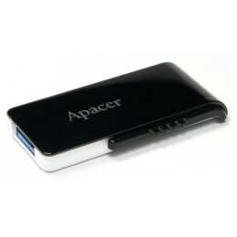 Apacer USB flash disk, 3.0, 64GB, AH350, czarny, AP64GAH350B-1, z wysuwanym złączem