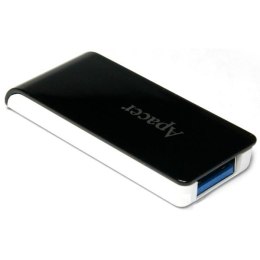 Apacer USB flash disk, 3.1, 128GB, AH350, czarny, biały, AP128GAH350B-1, z wysuwanym złączem