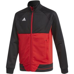 Bluza dla dzieci adidas Tiro 17 Polyester Jacket JUNIOR czarno-czerwona BQ2609