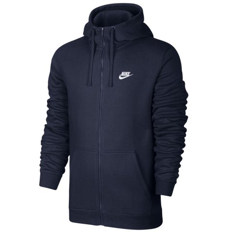 Bluza męska Nike M NSW Hoodie FZ FLC Club granatowa 804389 451