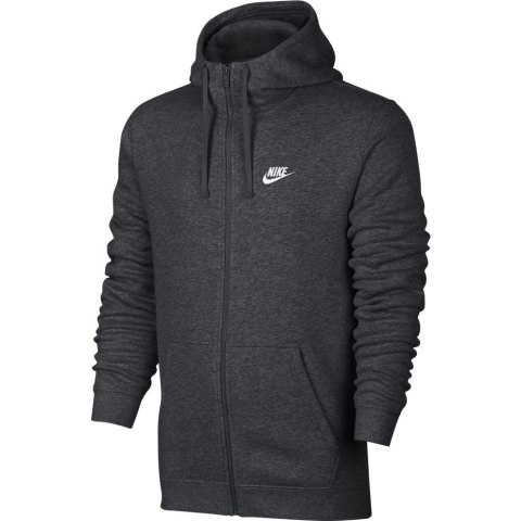 Bluza męska Nike M NSW Hoodie FZ FLC Club szara 804389 071