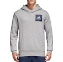 Bluza męska adidas Essentials Chest Logo Pullover Hood Fleece szara B45729