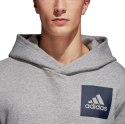 Bluza męska adidas Essentials Chest Logo Pullover Hood Fleece szara B45729