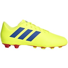 Buty piłkarskie adidas Nemeziz 18.4 FxG JR żółto niebieskie CM8509