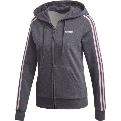 Bluza damska adidas W Essentials 3S FZ HD szara DU0657