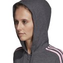 Bluza damska adidas W Essentials 3S FZ HD szara DU0657