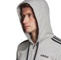 Bluza męska adidas Essentials 3 Stripes Fullzip szara DU0473