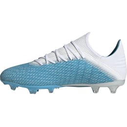 Buty piłkarskie adidas X 19.2 FG biało niebieskie F35387