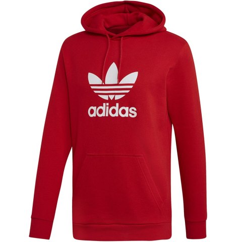 Bluza męska adidas Trefoil Hoodie czerwona EJ9680