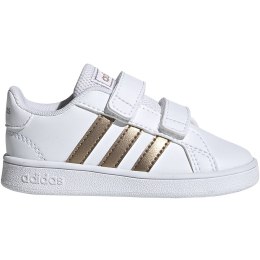 Buty dla dzieci adidas Grand Court I biało-złote EF0116