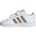 Buty dla dzieci adidas Grand Court I biało-złote EF0116