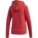 Bluza damska adidas W Essentials Linear FZ Hoodie czerwona FM6483