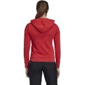 Bluza damska adidas W Essentials Linear FZ Hoodie czerwona FM6483