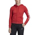 Bluza damska adidas W Essentials Linear FZ Hoodie czerwona FM6483