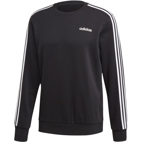 Bluza męska adidas Essentials 3 Stripes Crew FT czarna DQ3083