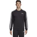 Bluza męska adidas Essentials 3 Stripes Crew FT czarna DQ3083