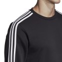 Bluza męska adidas Essentials 3 Stripes Crew FT czarna DQ3083