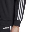 Bluza męska adidas Essentials 3 Stripes Crew FT czarna DQ3083