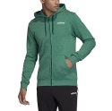 Bluza męska adidas Essentials Linear FZ French Terry zielona FM6035