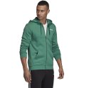 Bluza męska adidas Essentials Linear FZ French Terry zielona FM6035