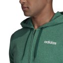 Bluza męska adidas Essentials Linear FZ French Terry zielona FM6035