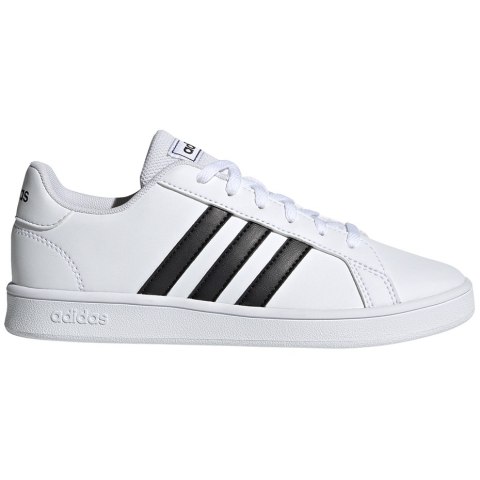 Buty dla dzieci adidas Grand Court K biało-czarne EF0103