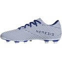 Buty piłkarskie adidas Nemeziz 19.4 FxG biało-niebieskie EF1707