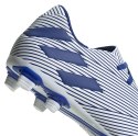 Buty piłkarskie adidas Nemeziz 19.4 FxG biało-niebieskie EF1707