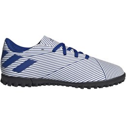 Buty piłkarskie adidas Nemeziz 19.4 TF JUNIOR biało-niebieskie FV3313