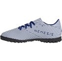 Buty piłkarskie adidas Nemeziz 19.4 TF JUNIOR biało-niebieskie FV3313