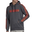 Bluza męska adidas Essentials 3 Stripes PO FL szara FM6051